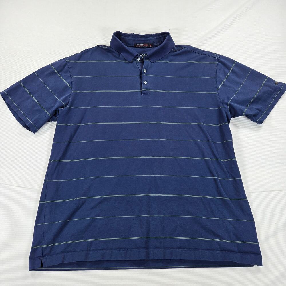 Vintage Nike FitDry Tiger Woods Collection‎ Short Sleeve Blue Polo Men's Size XL